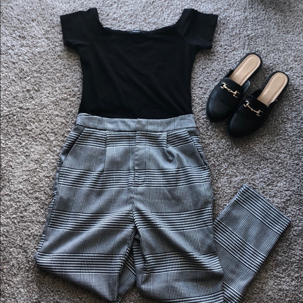 Forever 21 Black and White Plaid Pants ❗️